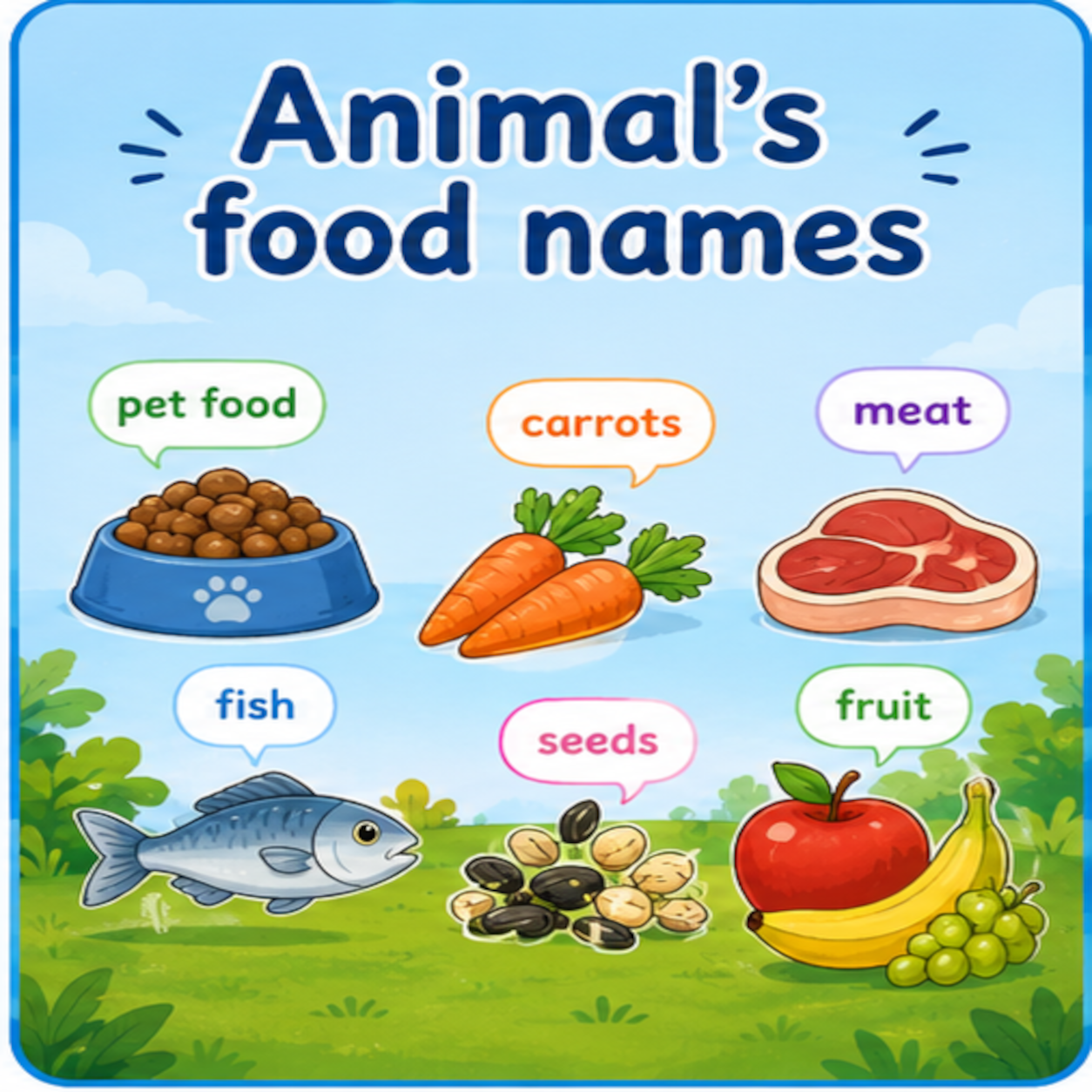 Animals' food names