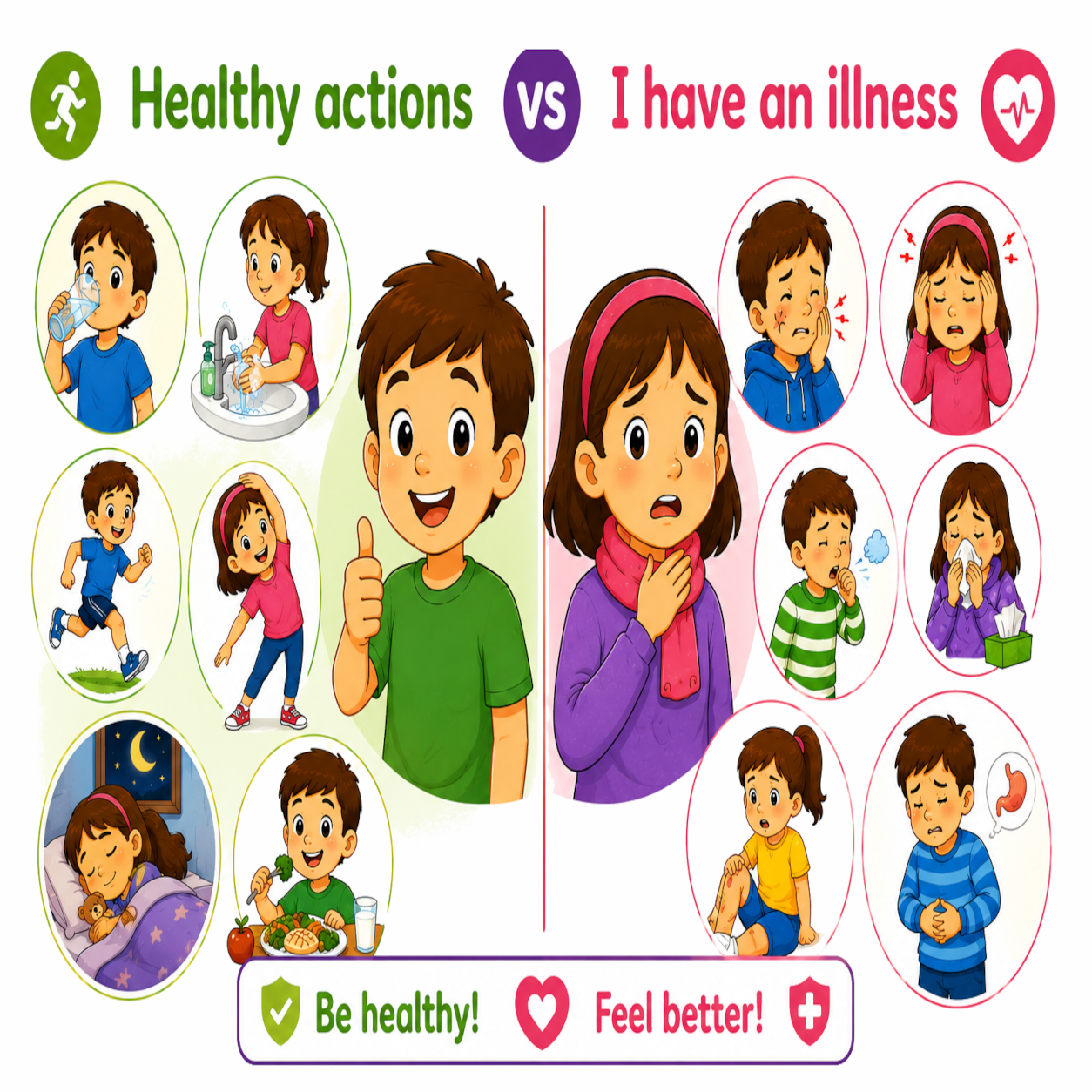 Healthy actions. I have an illness