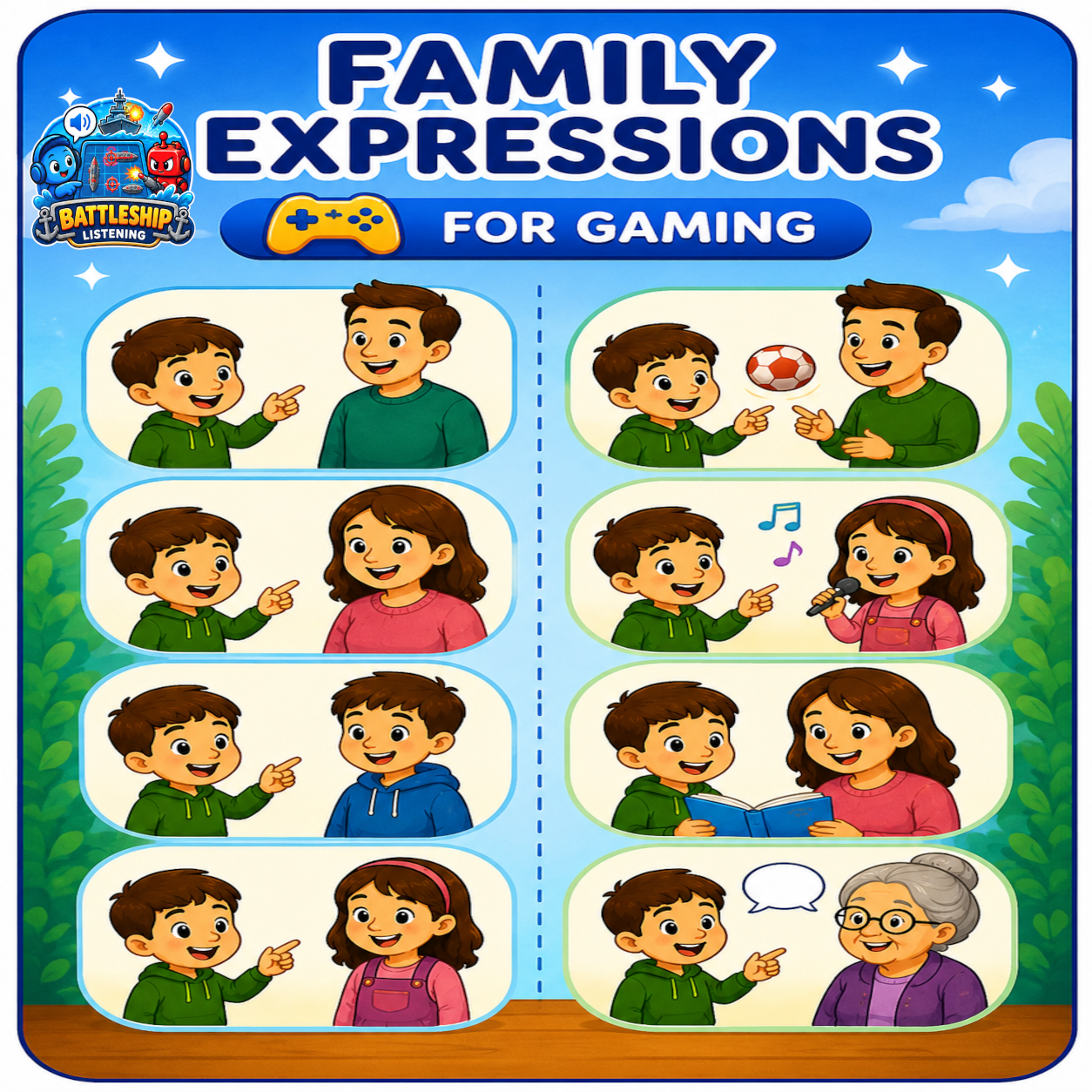 Things I do with my family game